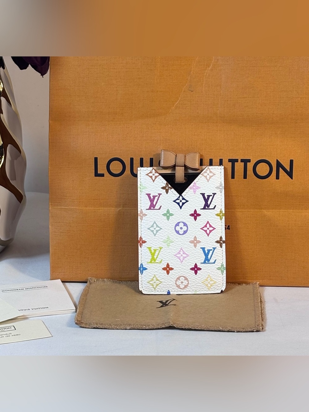 Beautiful Louis Vuitton Murakami Mirror + Cardholder
